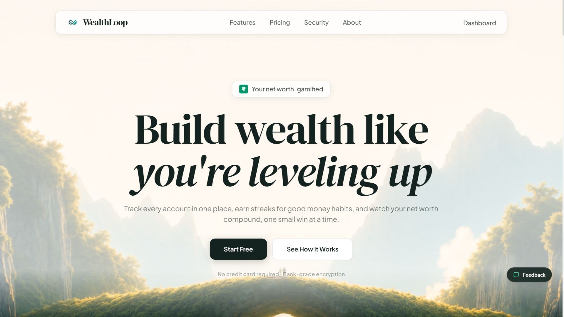 WealthLoop gamified net-worth operating system built by TaskDrift